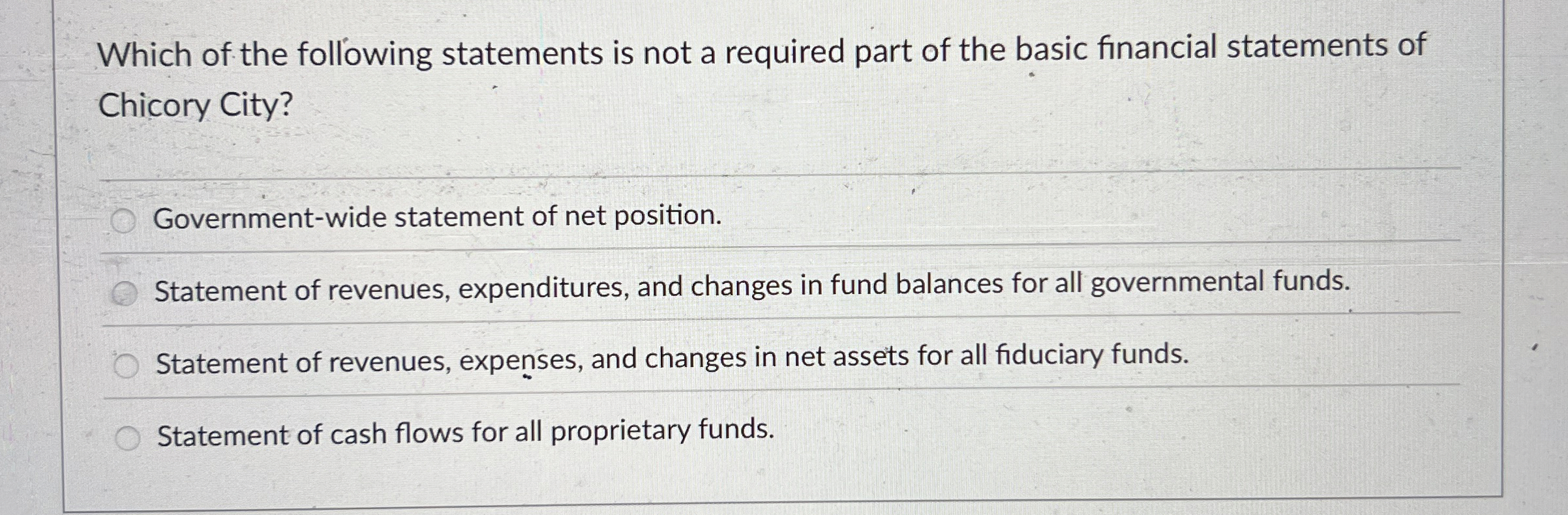 Which of the following statements is not a