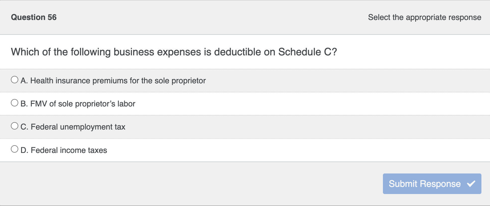 Question 5 6 Which of the following business