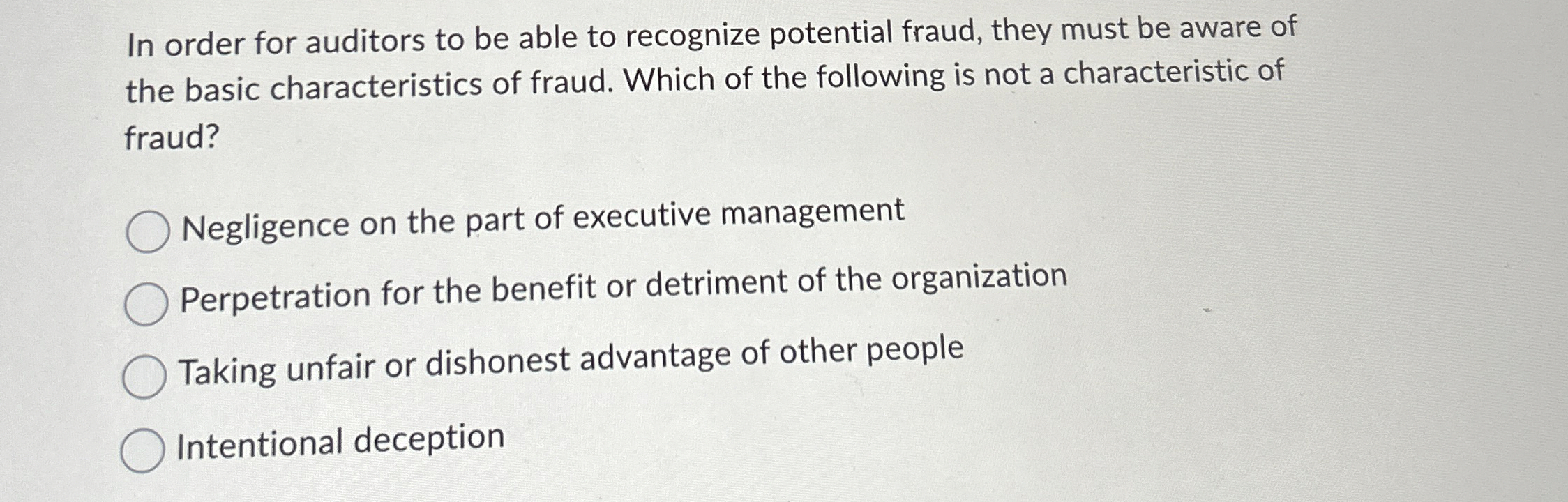 In order for auditors to be able to recognize