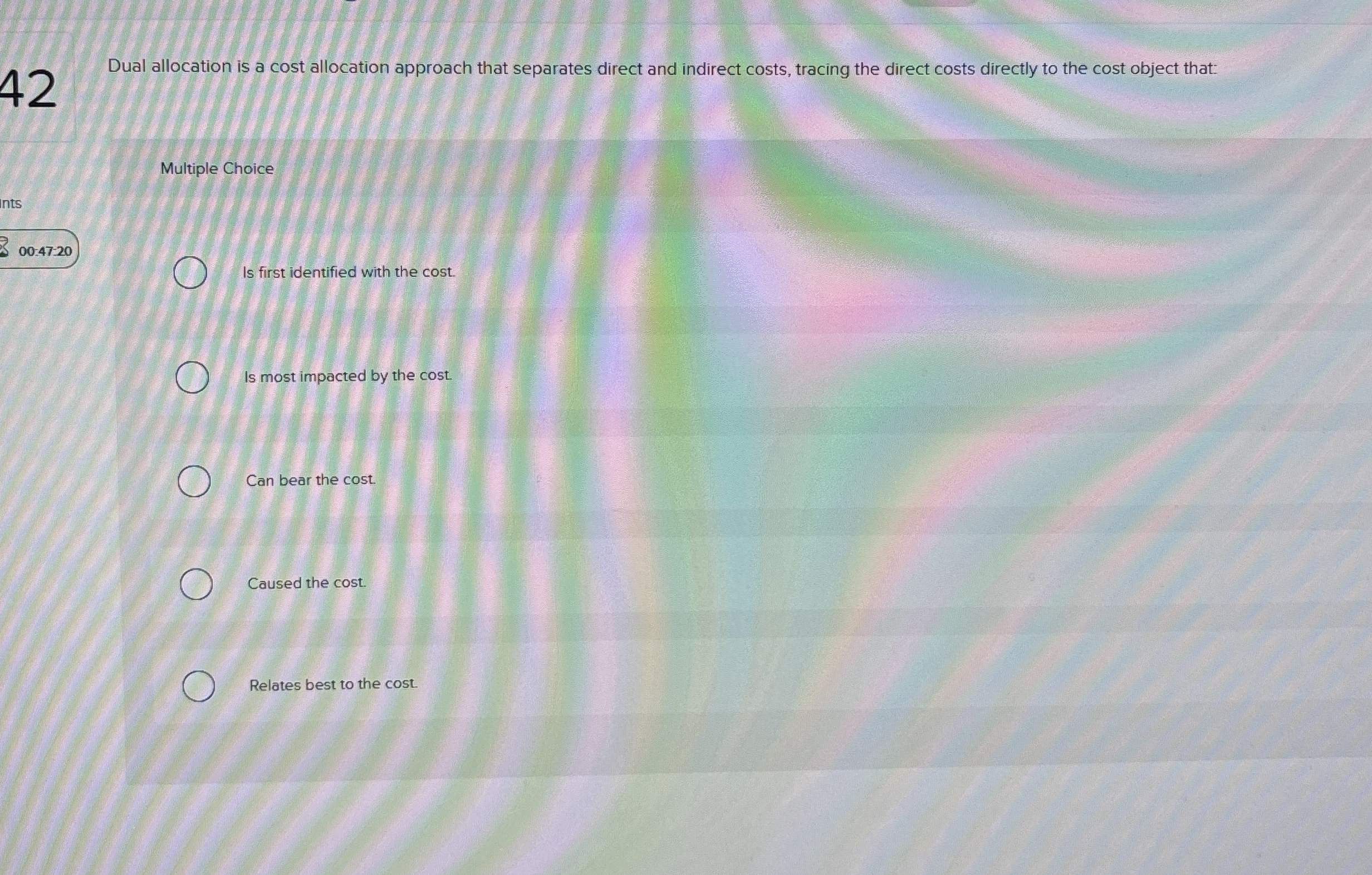 4 2 Dual allocation is a cost allocation approach