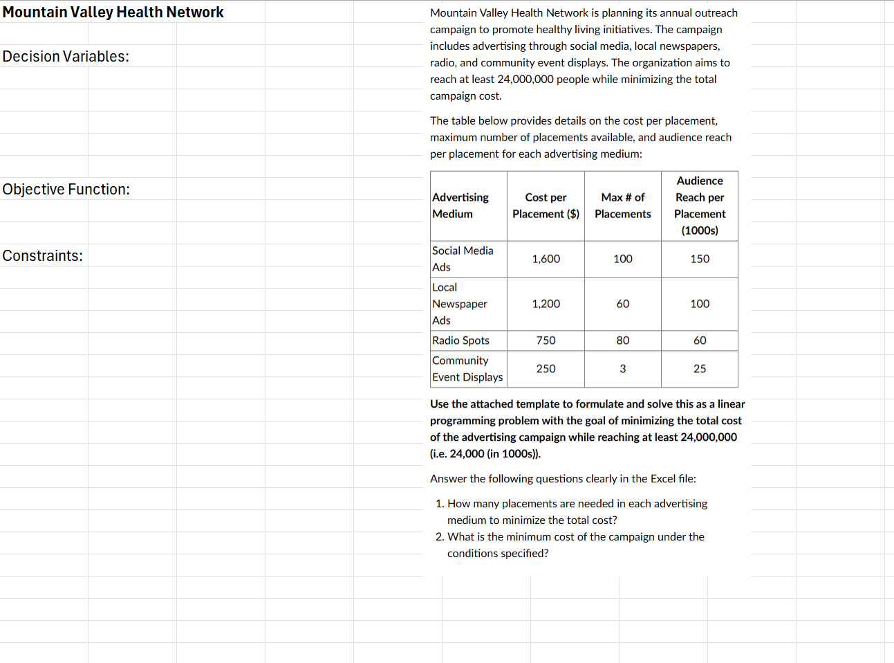 Mountain Valley Health Network Decision