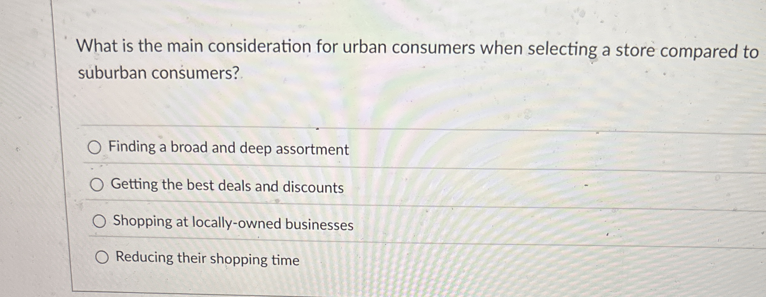 What is the main consideration for urban