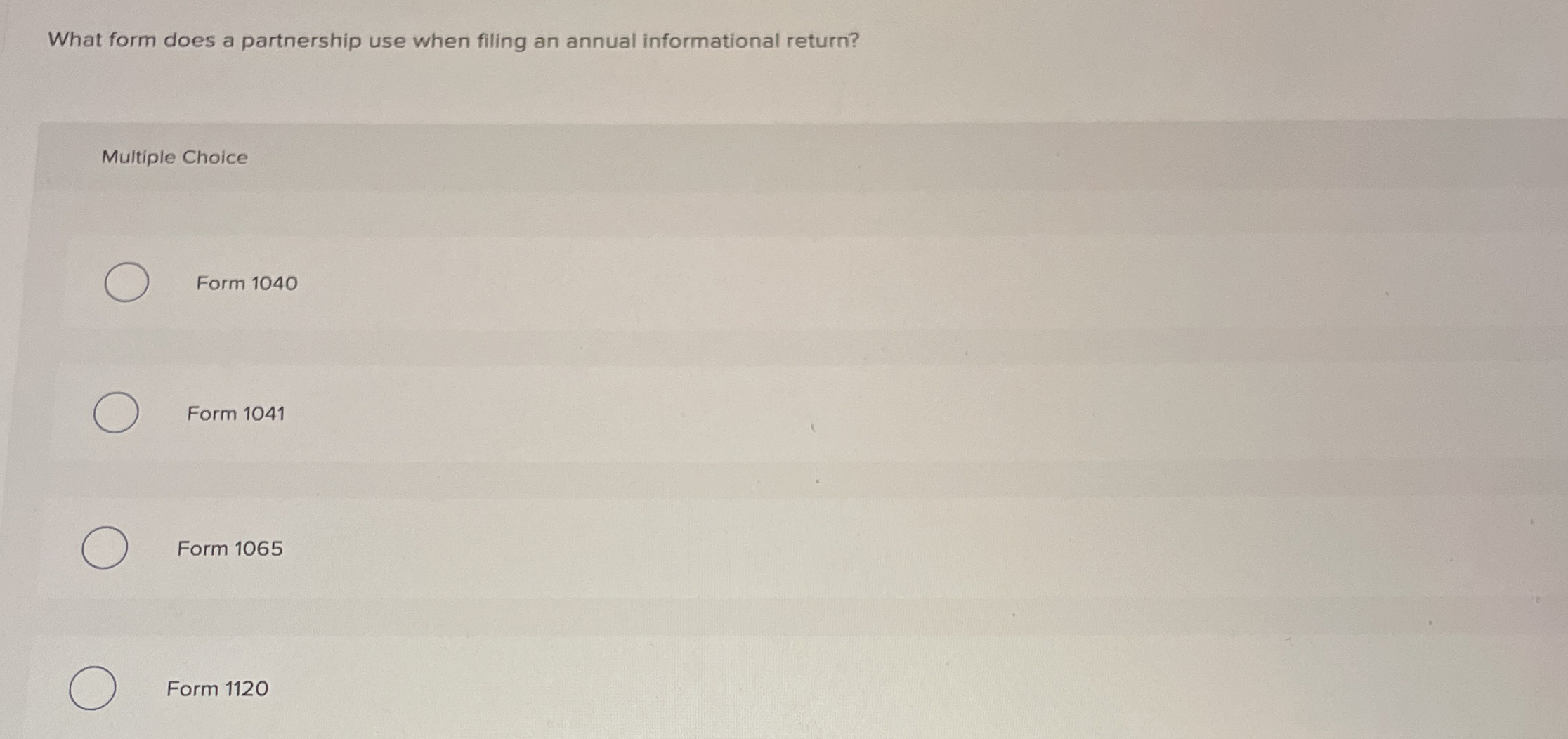 What form does a partnership use when filing an