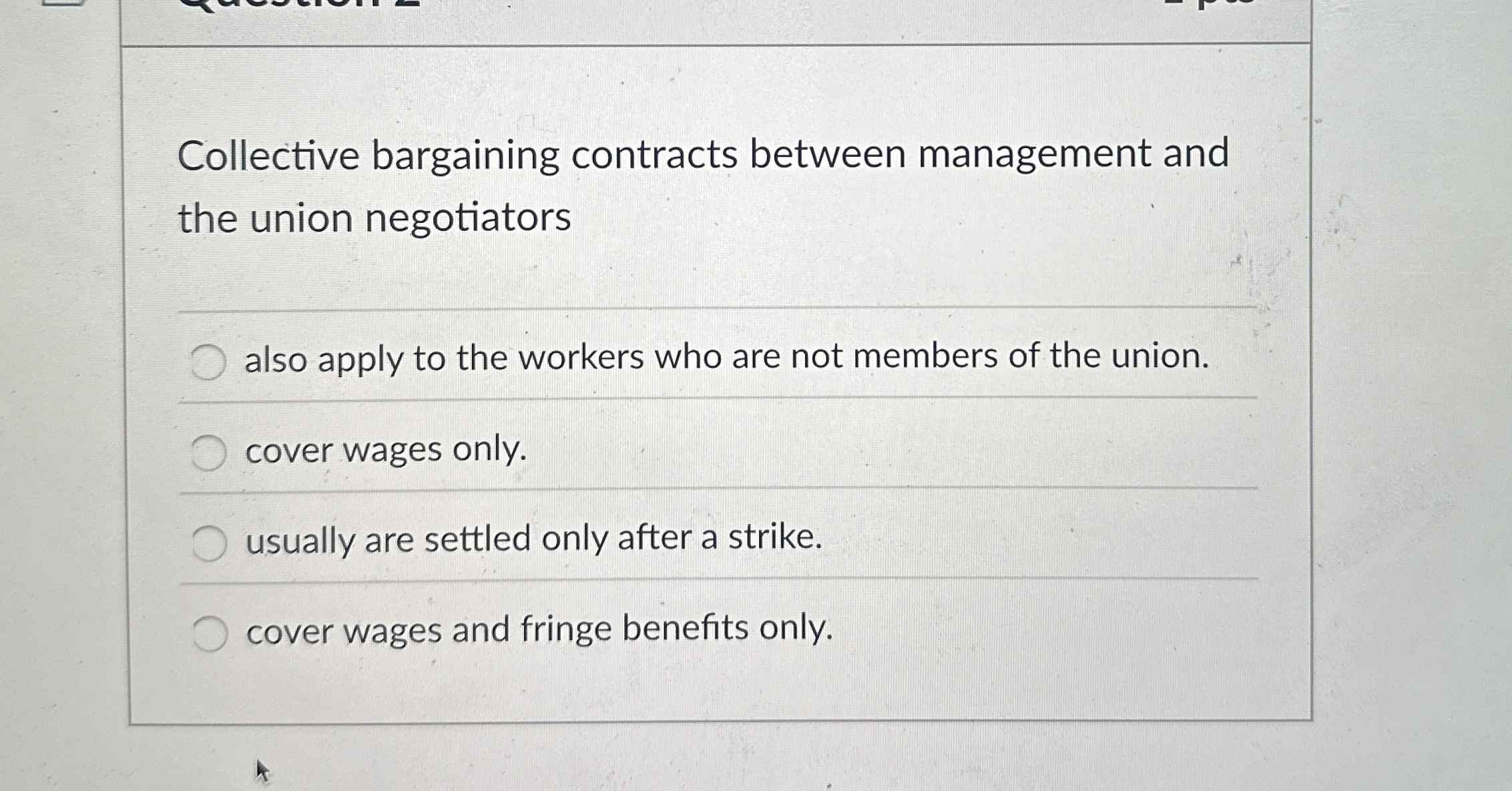 Collective bargaining contracts between