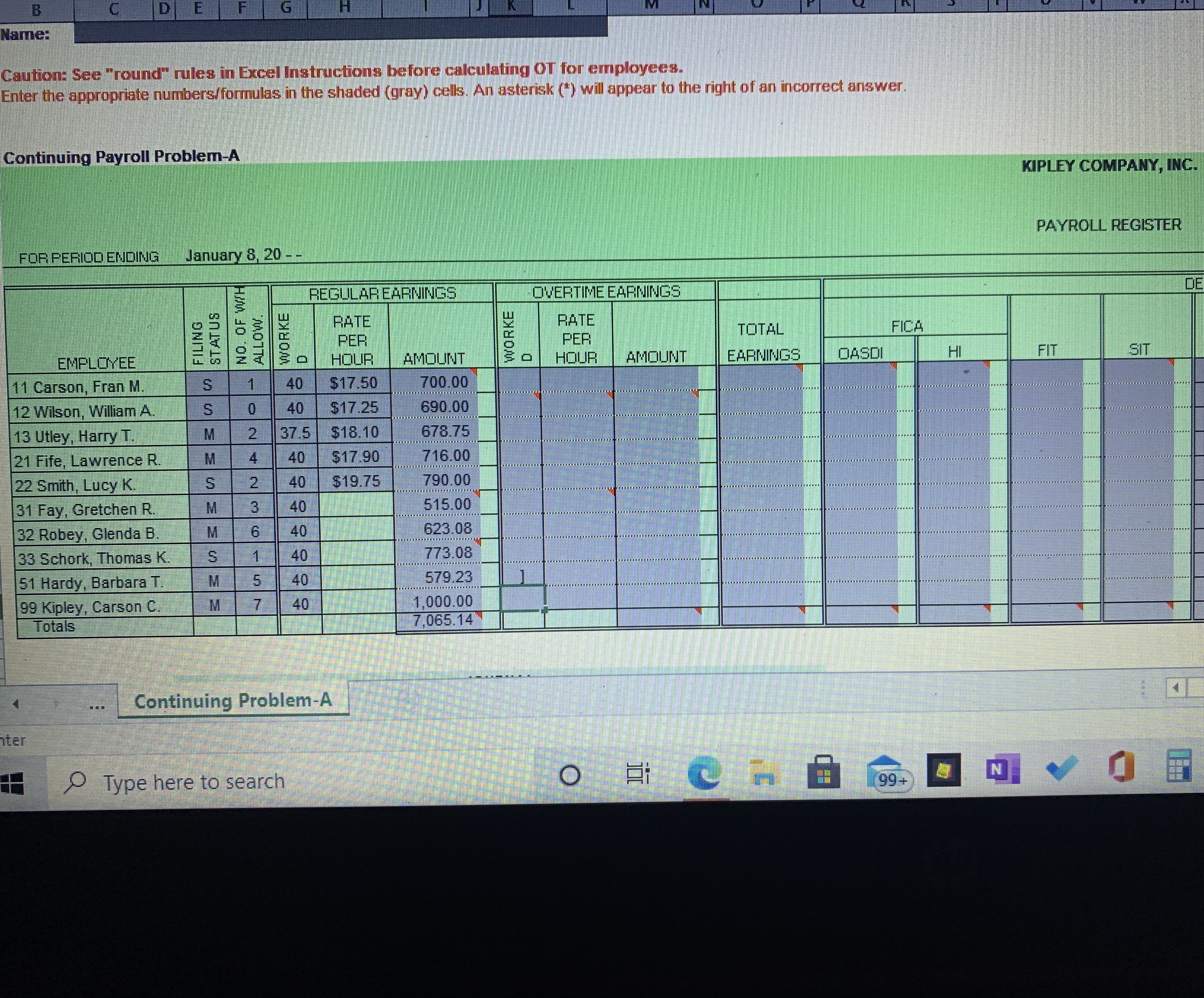 i need help finding the overtime earnings which