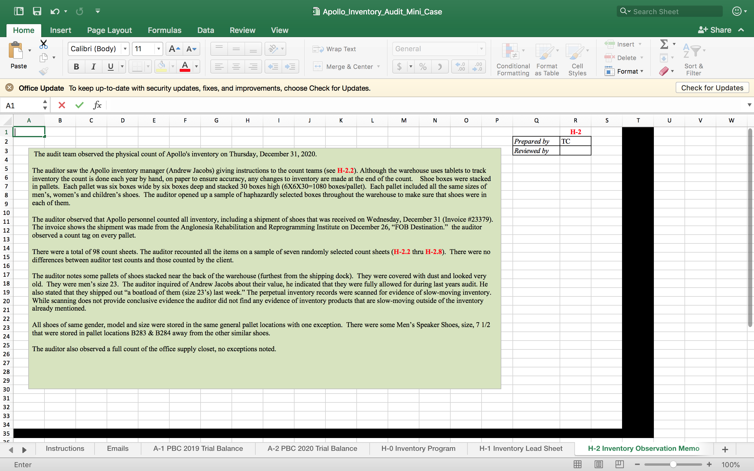 O V {E Apo||o_|nventory_Audit_Mini_Case V Insert