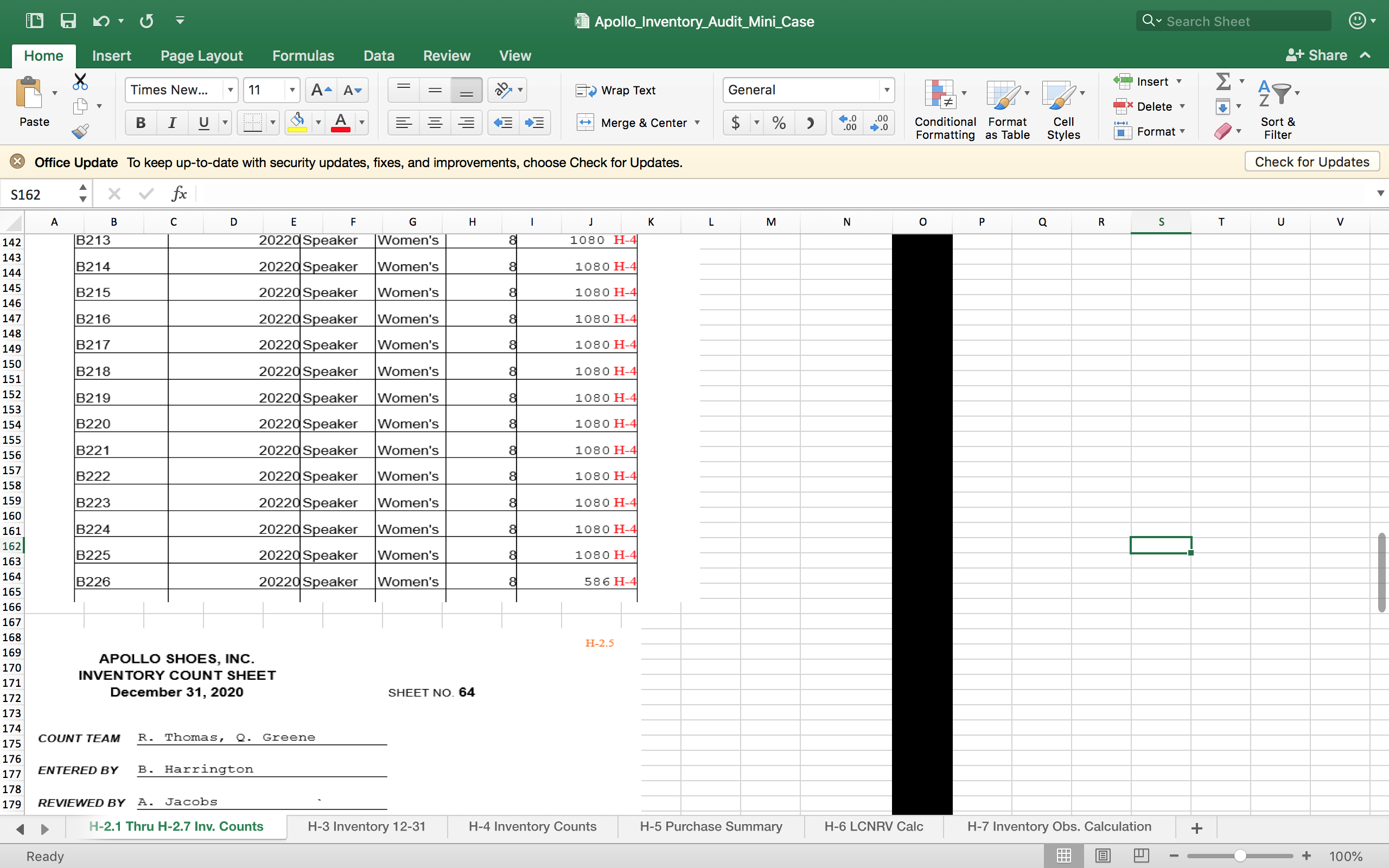 O V {E Apo||o_|nventory_Audit_Mini_Case V Insert