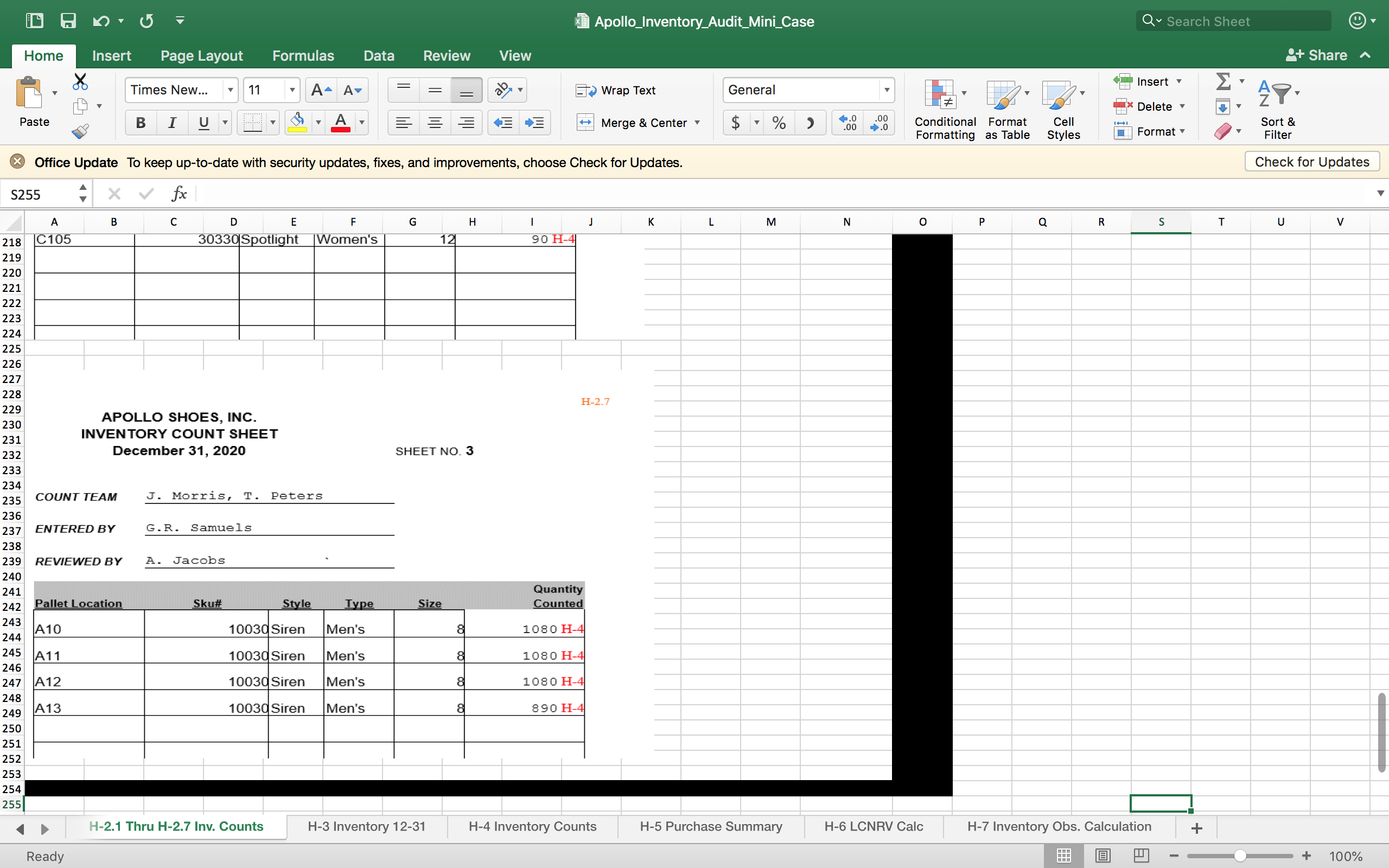 O V {E Apo||o_|nventory_Audit_Mini_Case V Insert