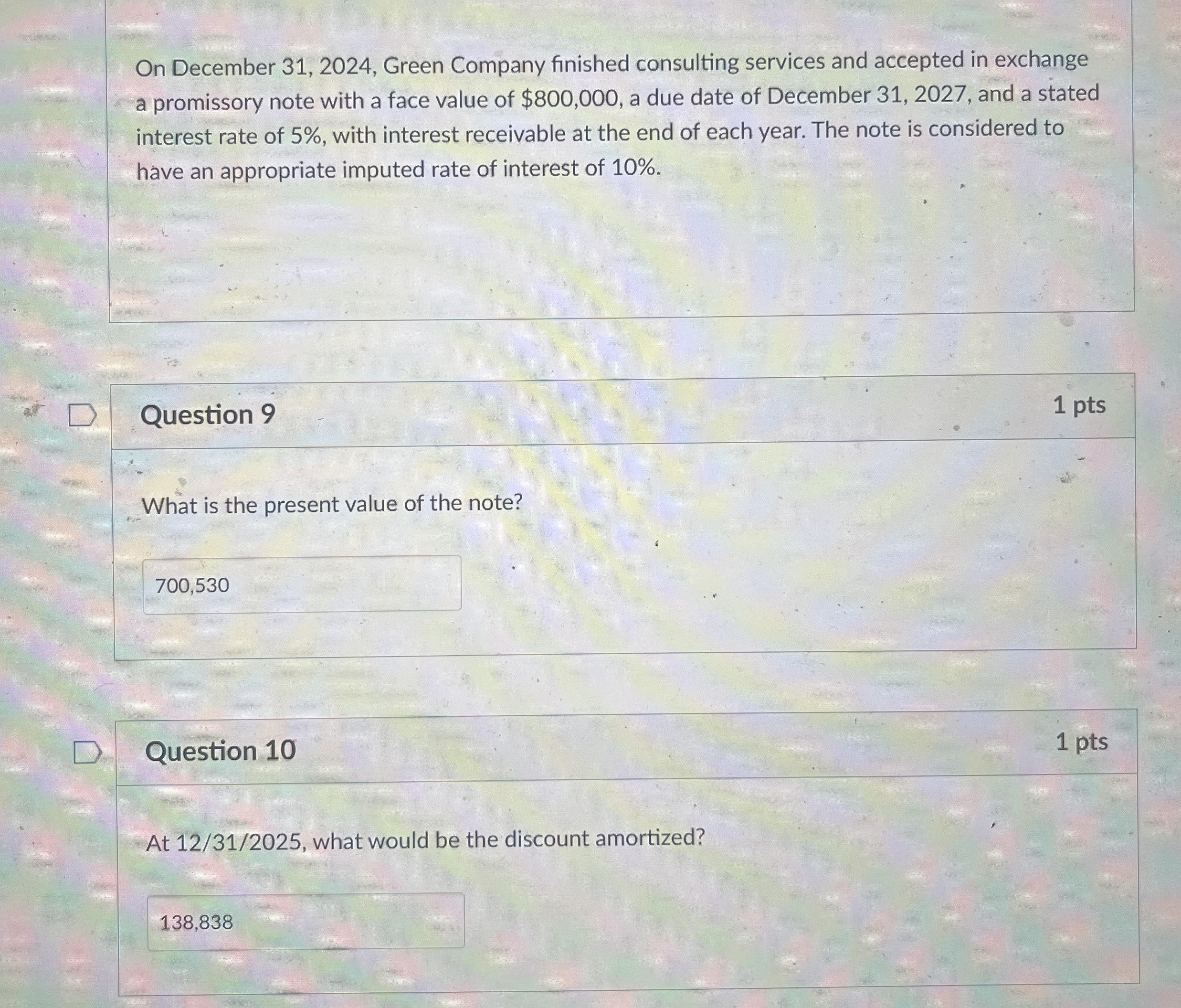 On December 3 1 , 2 0 2 4 , Green Company