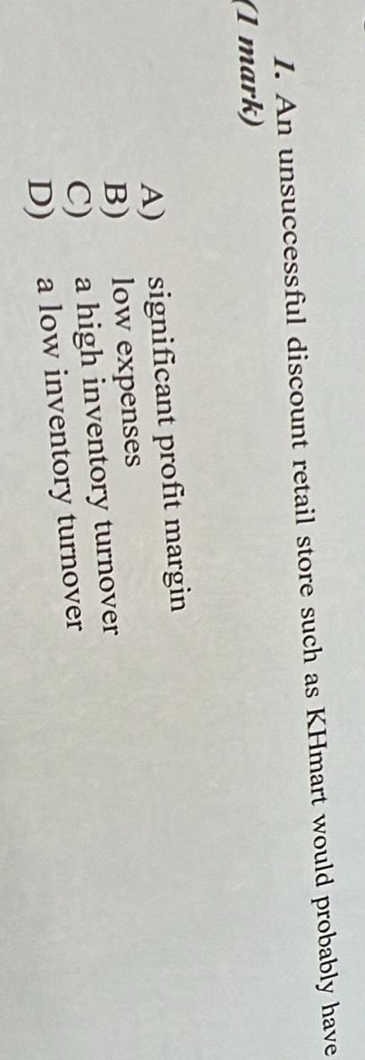 An unsuccessful discount retail store such as