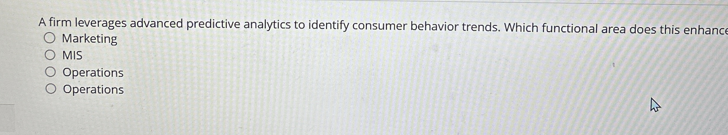 A firm leverages advanced predictive analytics to