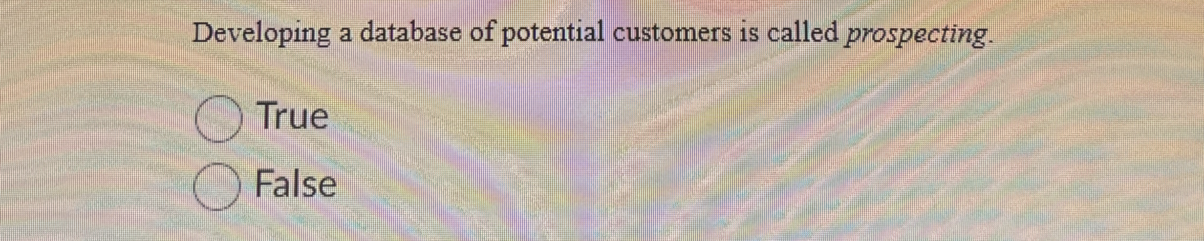 Developing a database of potential customers is