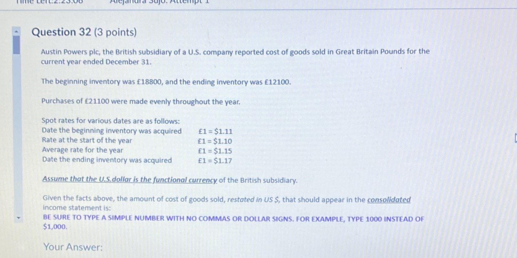 Question 32 (3 points) Austin Powers pic, the