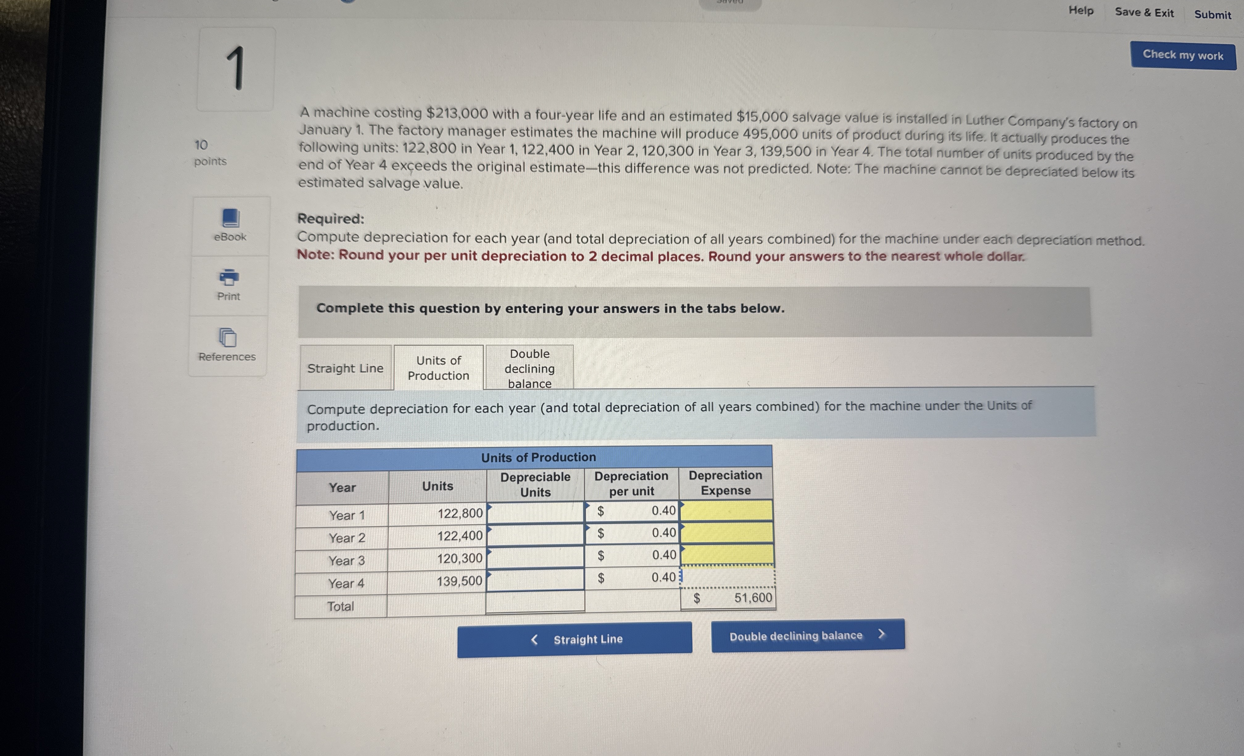 Help Save & Exit Submit 1 1 0 points eBook Print