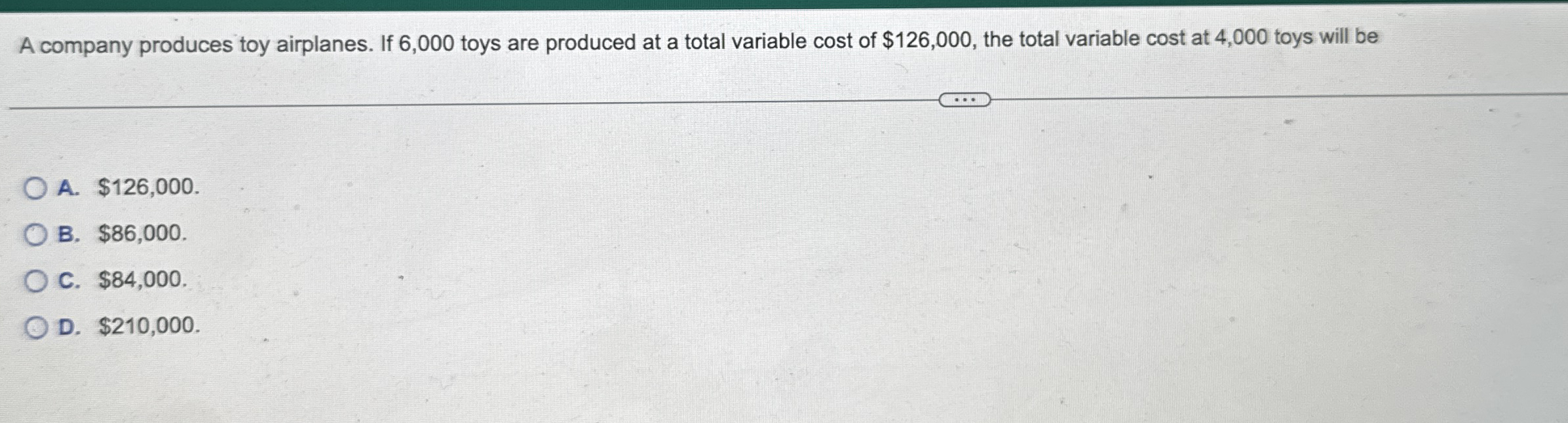 Under absorption costing, the income statement is