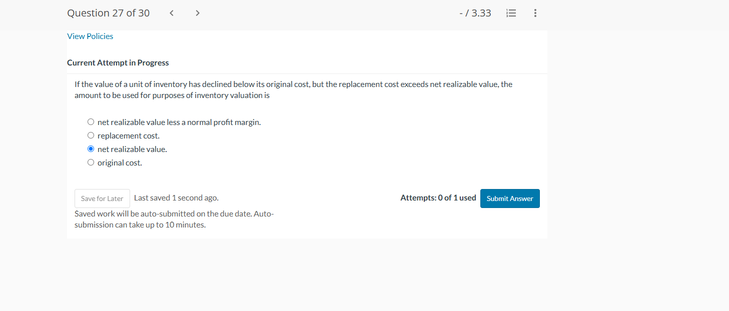 Current Attempt in Progress If the value of a