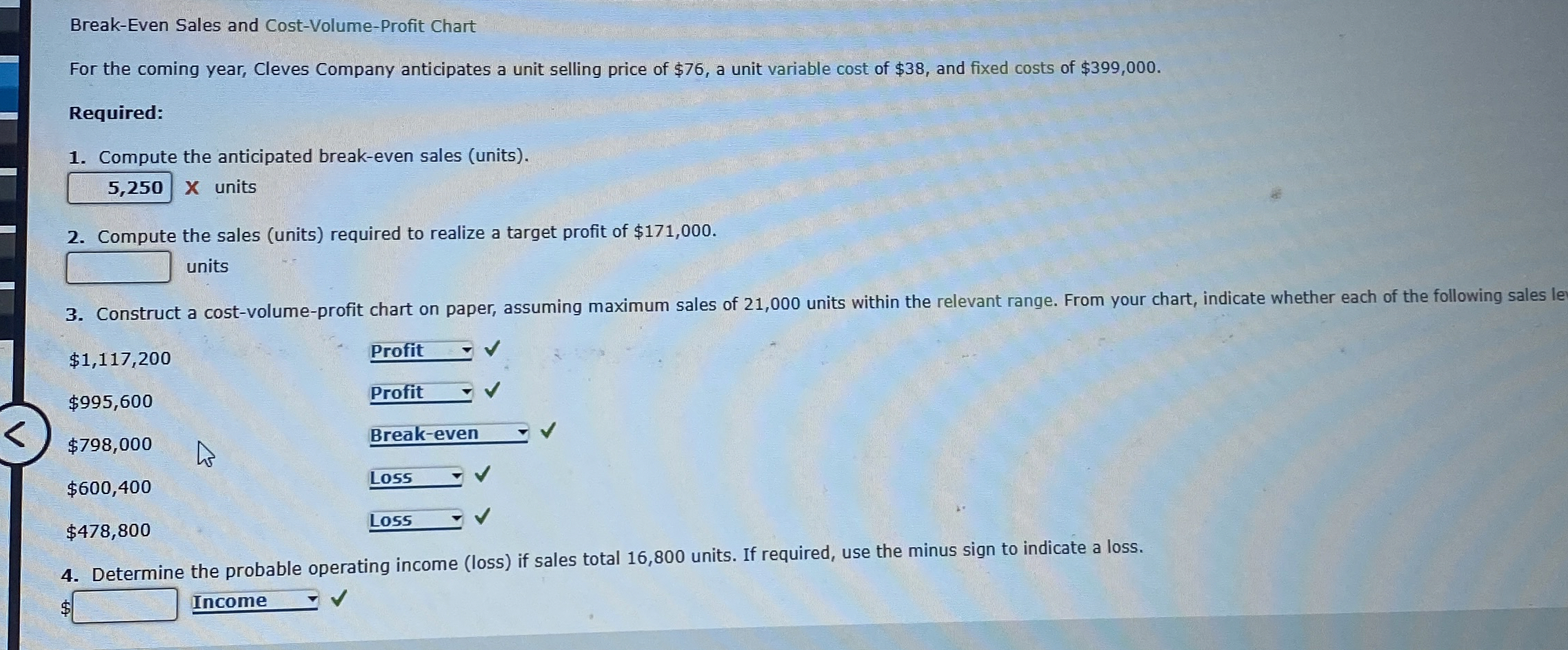 Break - Even Sales and Cost - Volume - Profit