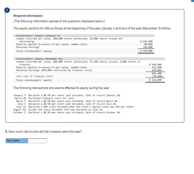 Required information [ The following information