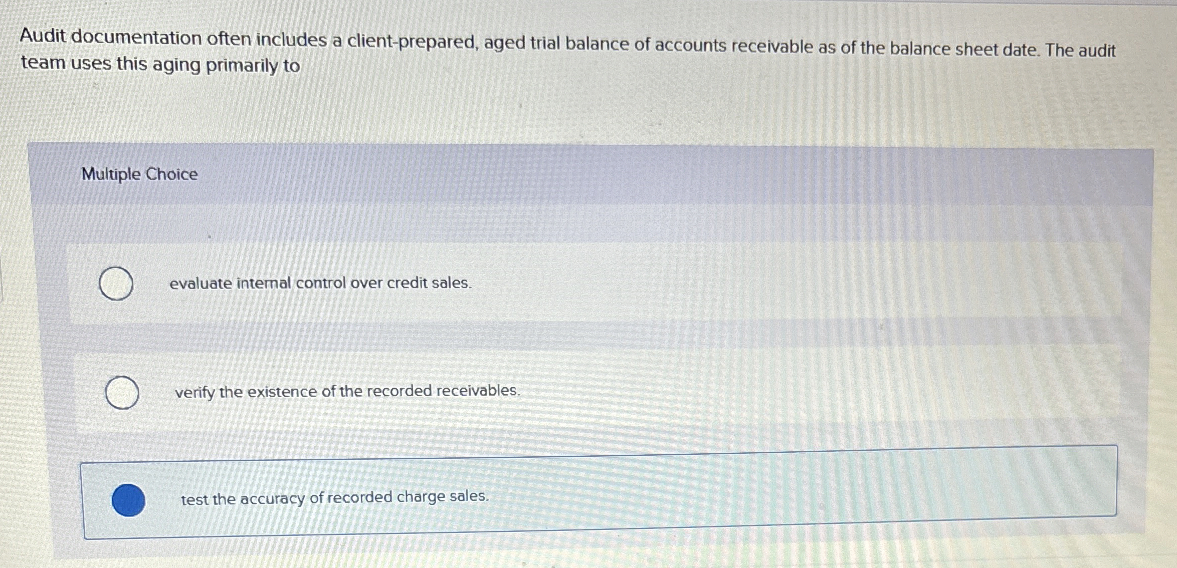 Audit documentation often includes a client -