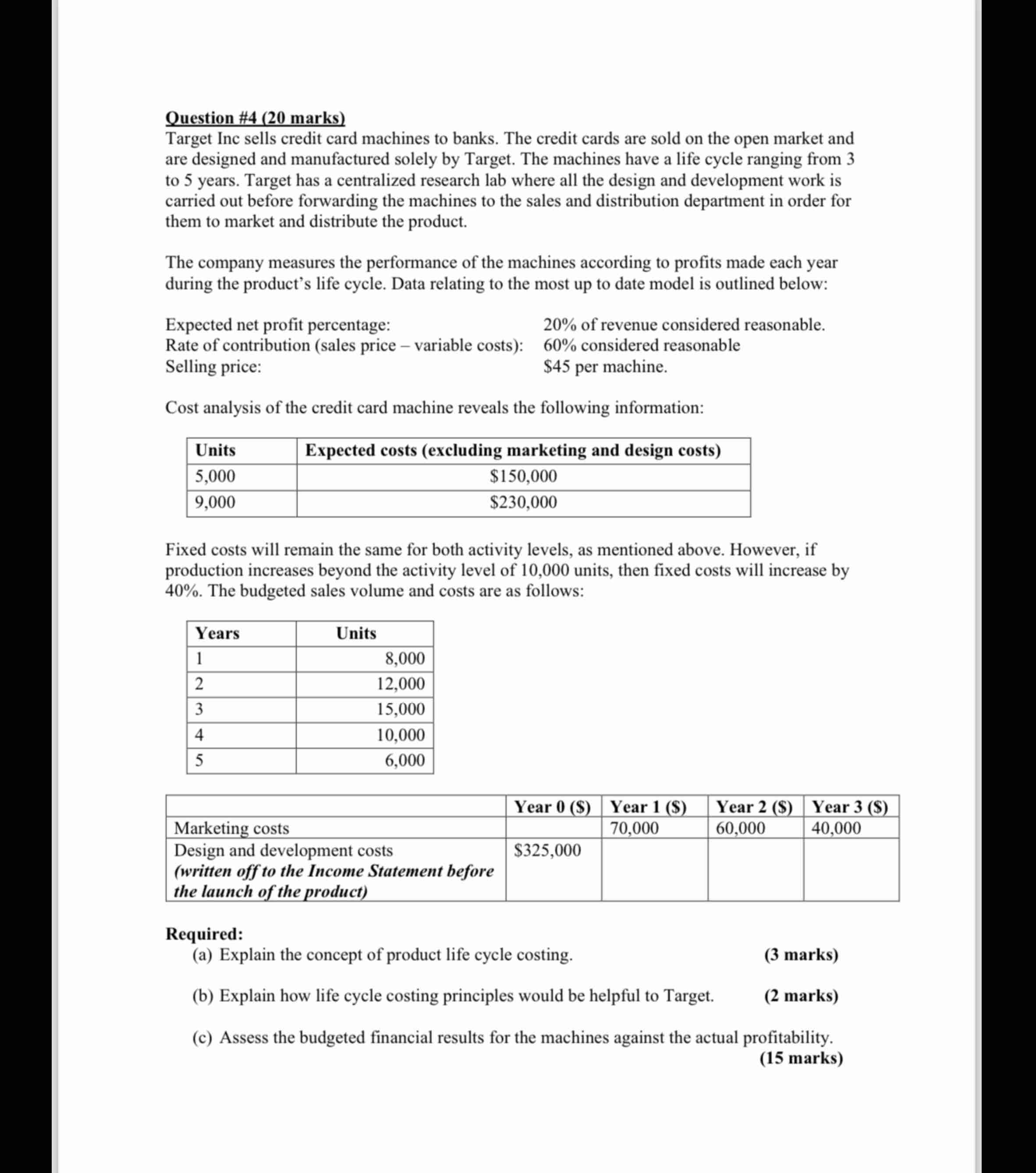 Covered Question \ # 4 ( 2 0 marks ) Target Inc