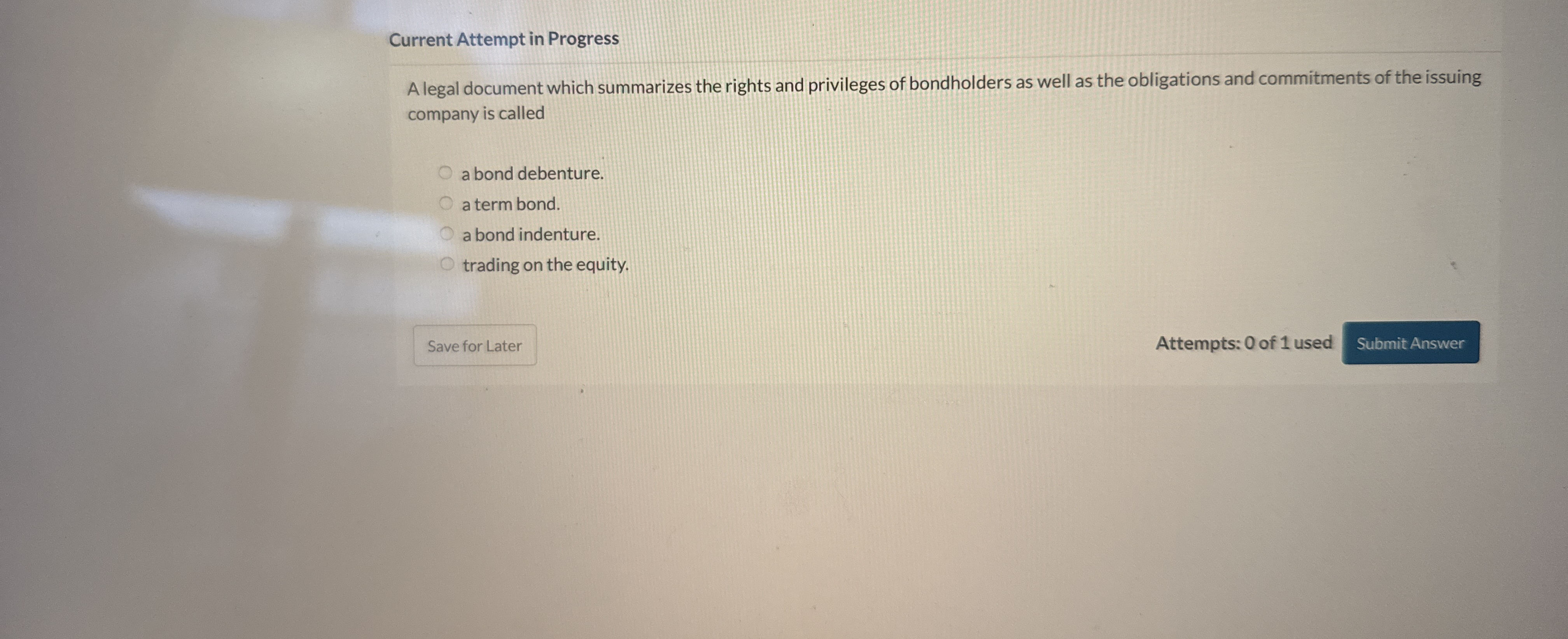 Current Attempt in Progress A legal document