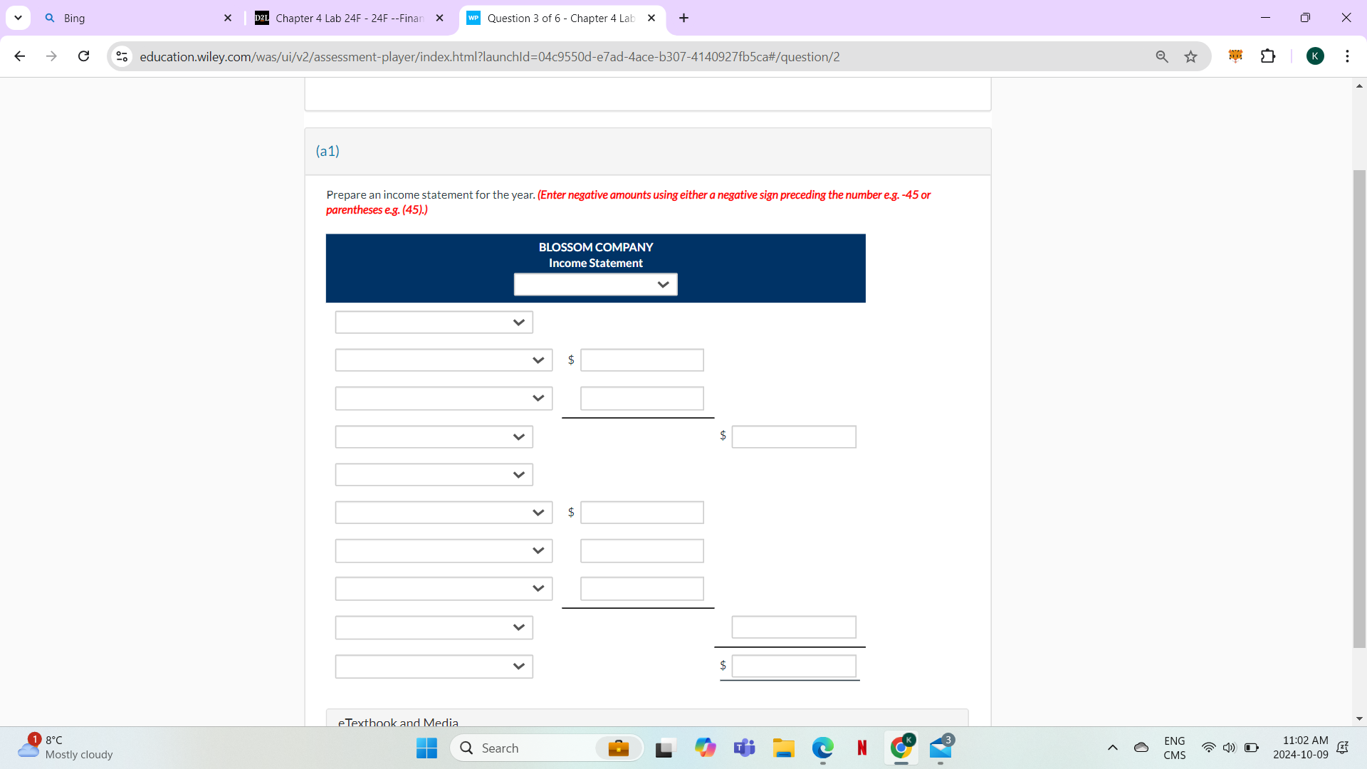 Q Bing X D2L Chapter 4 Lab 24F - 24F --Finan x WP