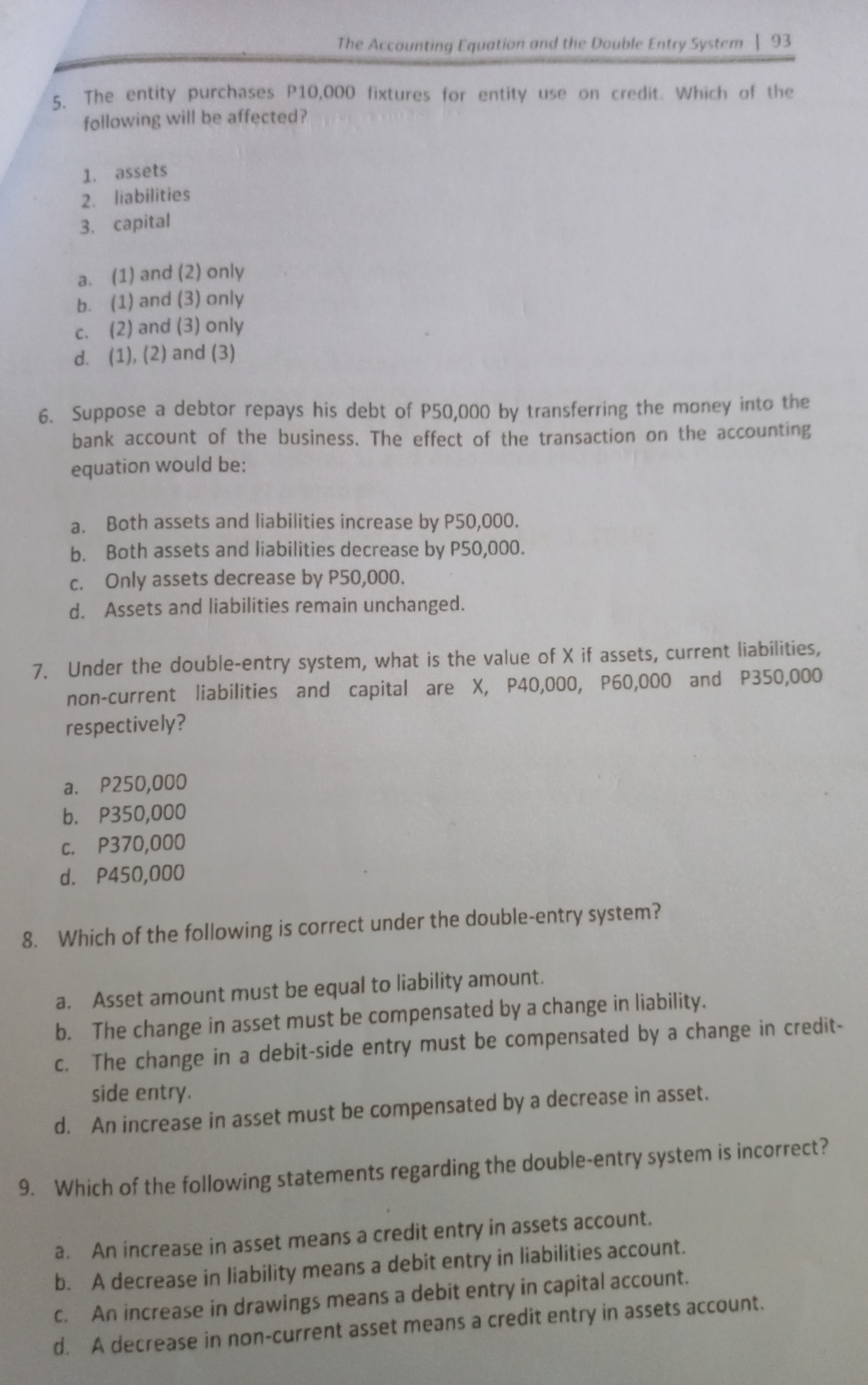 Problem 1-3 Multiple choice (ACP) 1. What is the