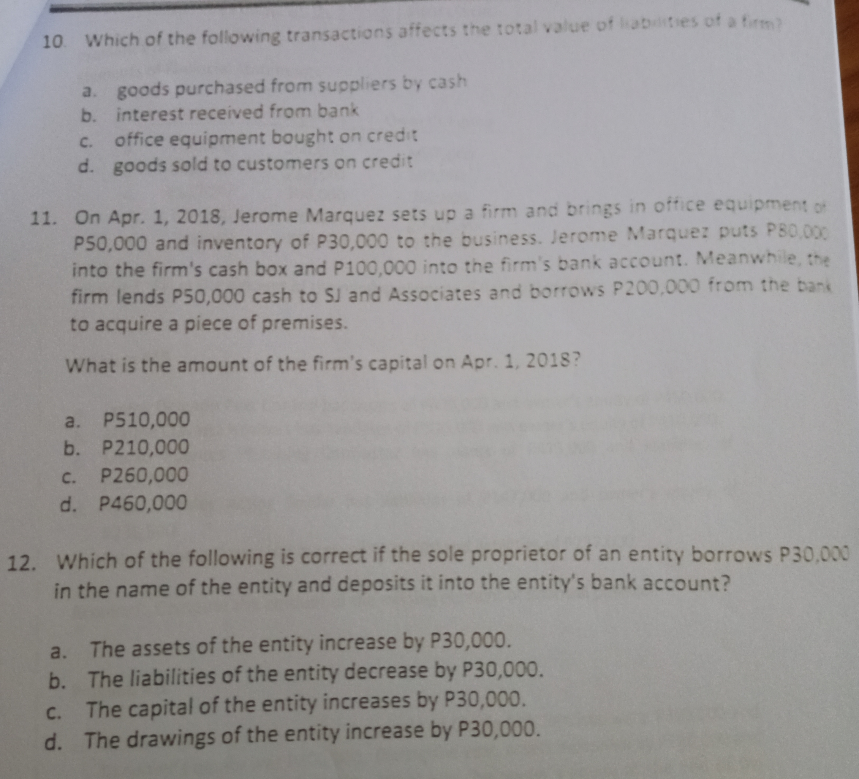 Problem 1-3 Multiple choice (ACP) 1. What is the
