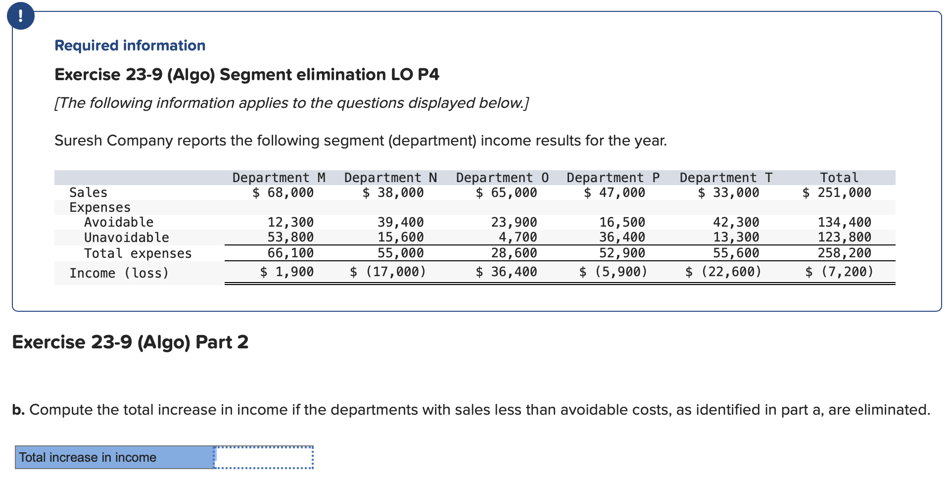 Exercise 2 3 - 9 ( Algo ) Part 2 b . Compute the