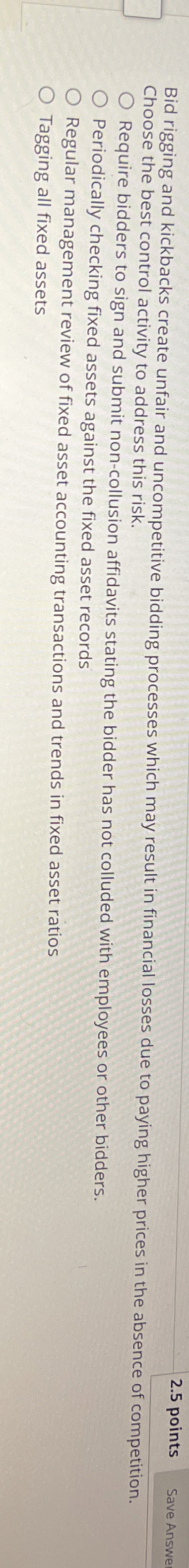 Bid rigging and kickbacks create unfair and
