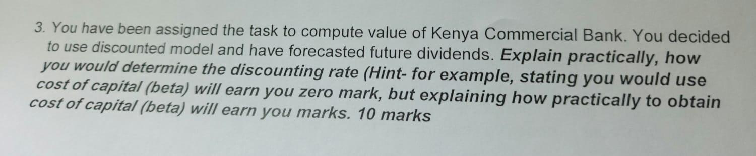 3. You have been assigned the task to compute