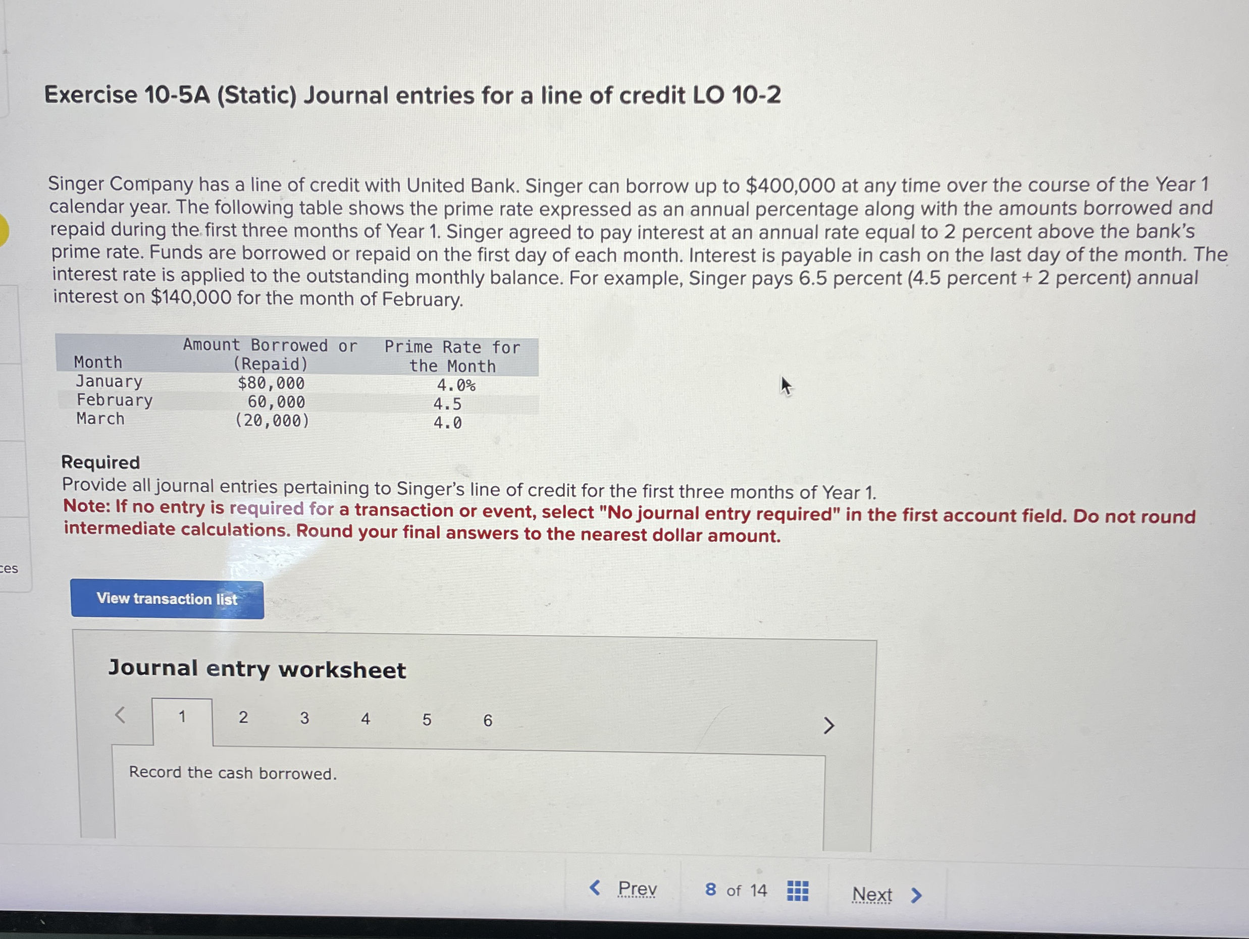 Exercise 1 0 - 5 A ( Static ) Journal entries for