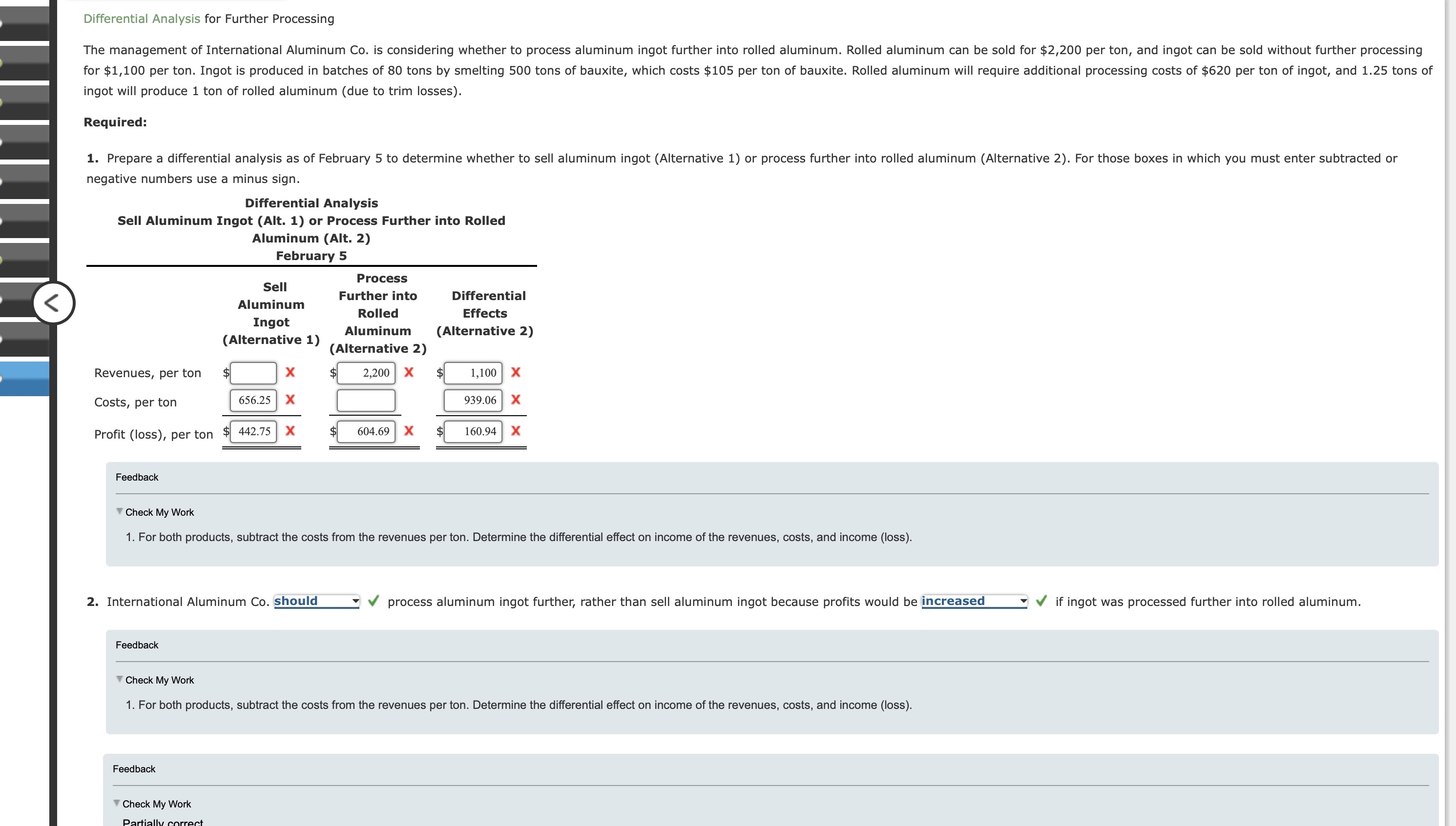 Differential Analysis for Further Processing