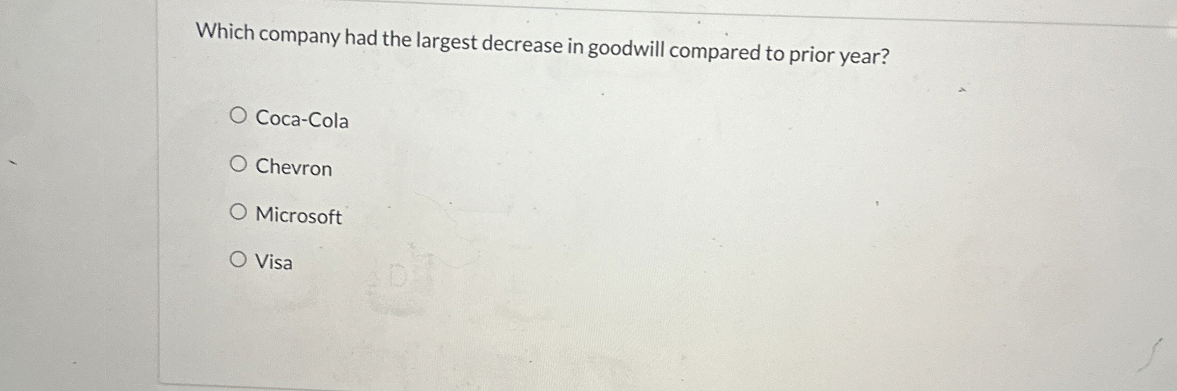 Which company had the largest decrease in