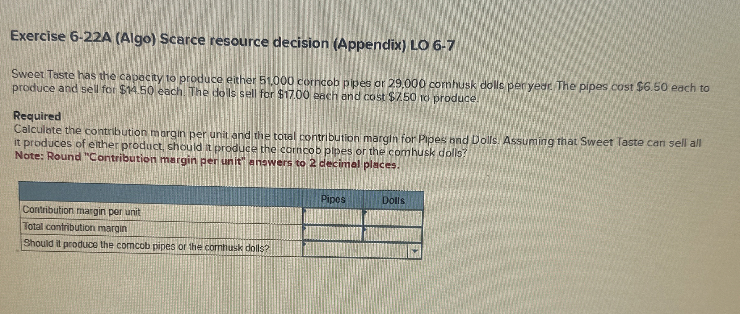 Exercise 6 - 2 2 A ( Algo ) Scarce resource