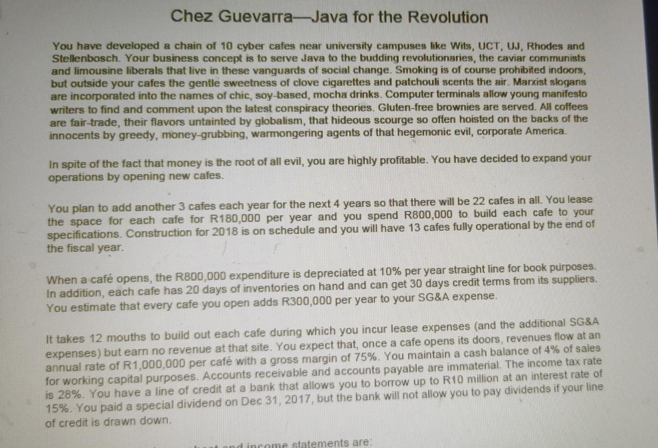 Chez Guevarra-Java for the Revolution You have