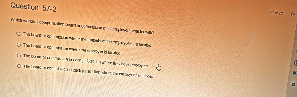 Question: 5 7 - 2 Which workers' compensation