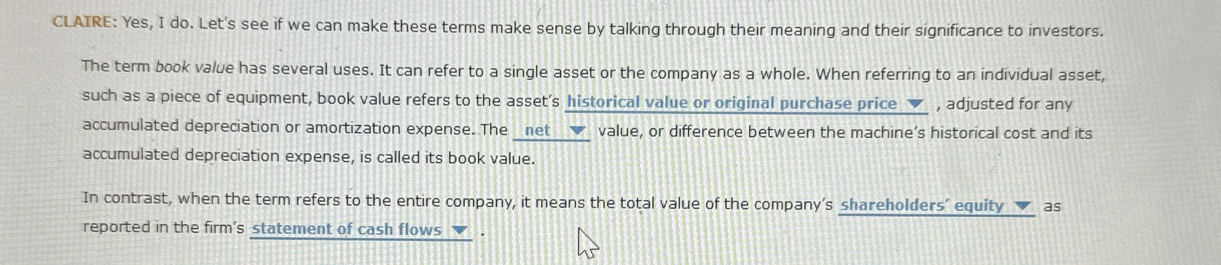 CLAIRE: Yes, I do . Let's see if we can make