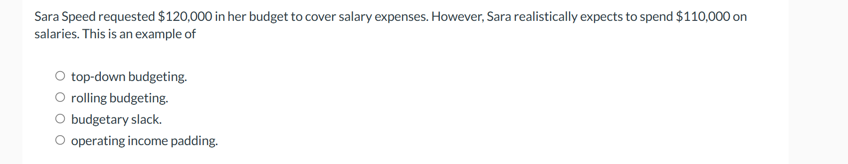 Sara Speed requested $ 1 2 0 , 0 0 0 i n her