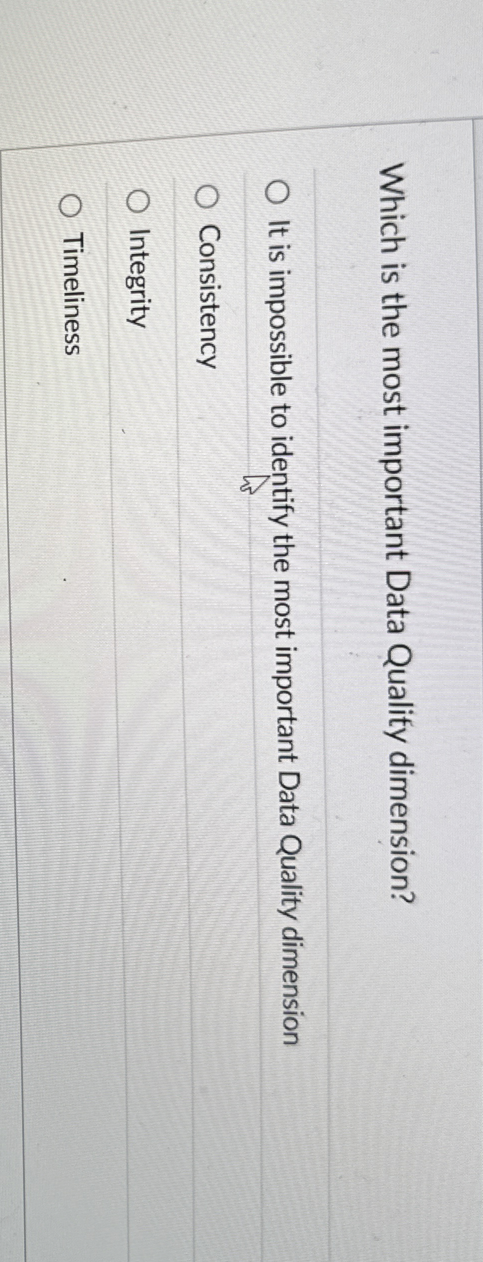 Which is the most important Data Quality