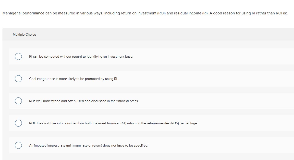 Managerial performance can be measured in various