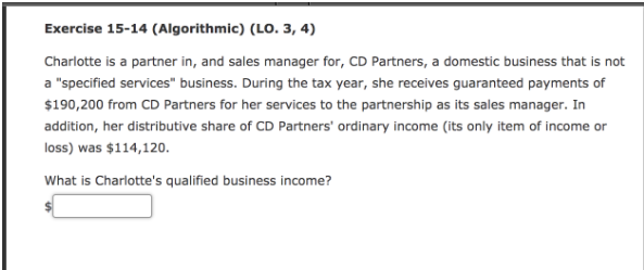 Please help Exercise 15-14 (Algorithmic) (LO. 3,