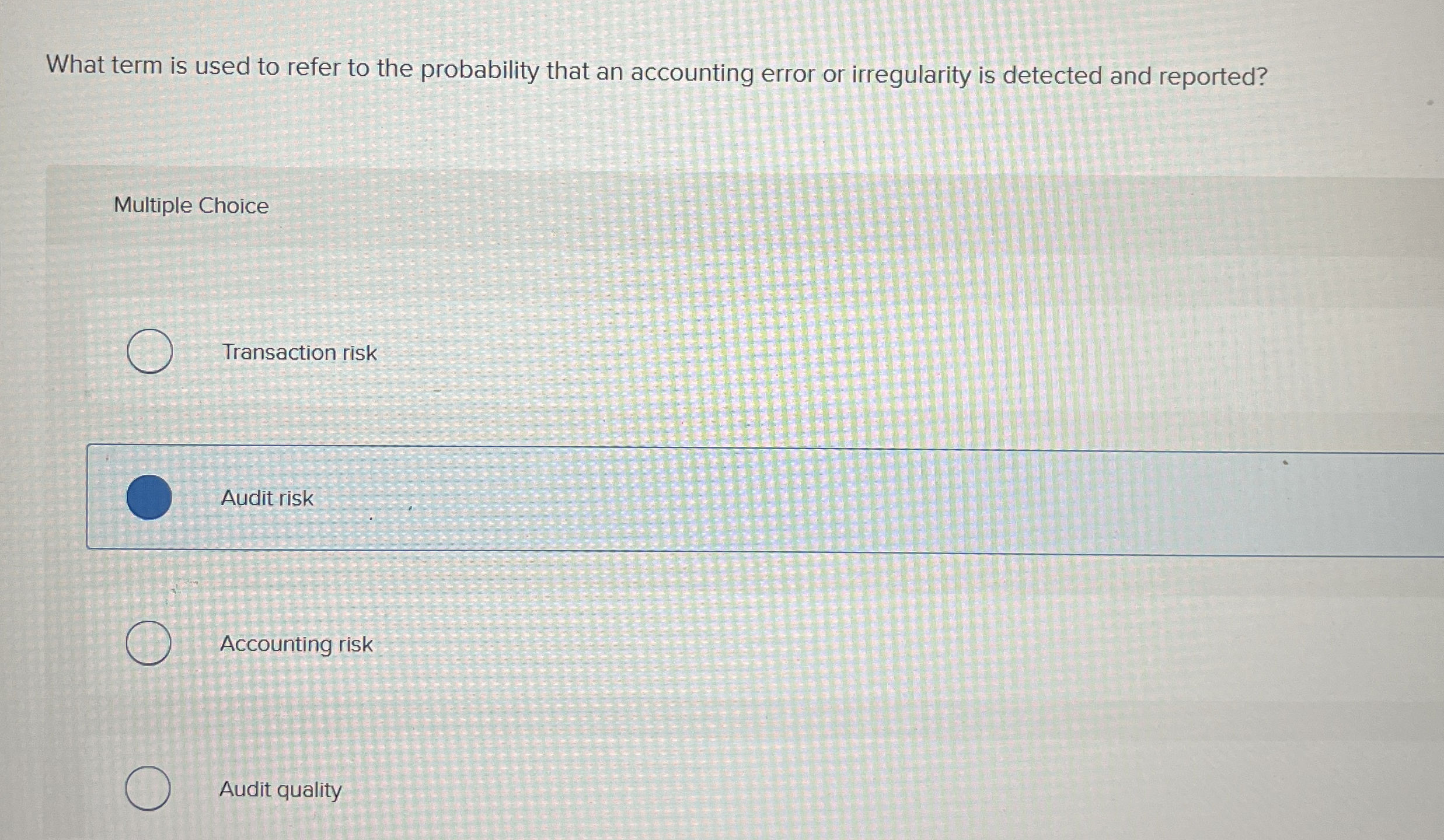 What term is used to refer to the probability