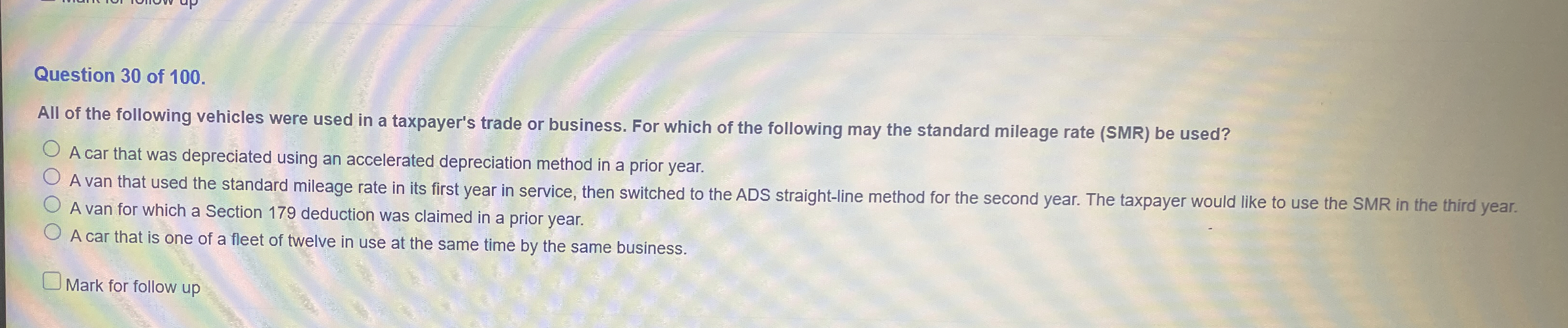 Question 3 0 of 1 0 0 . All of the following