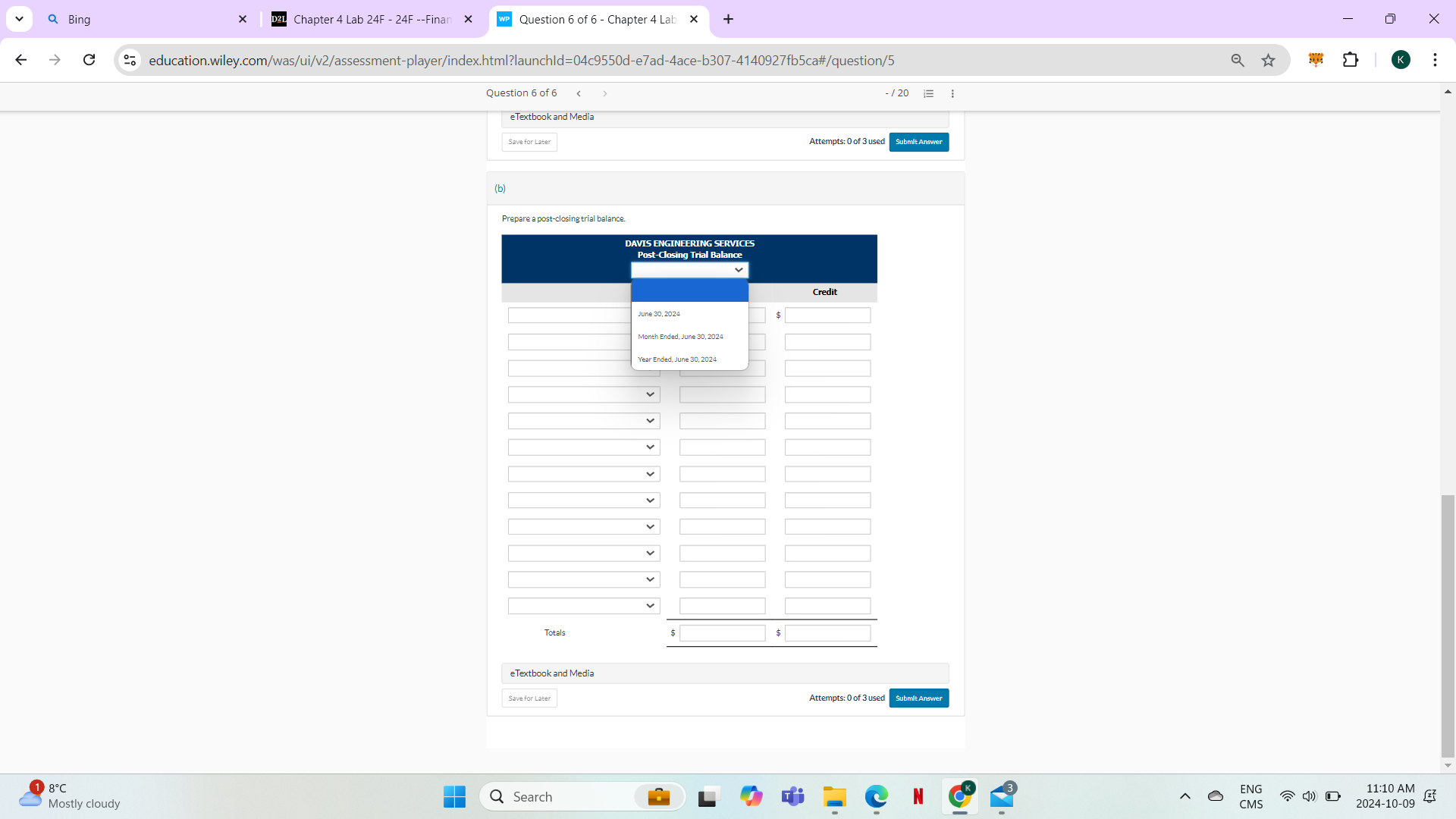 Q Bing X D2L Chapter 4 Lab 24F - 24F --Finan x WP