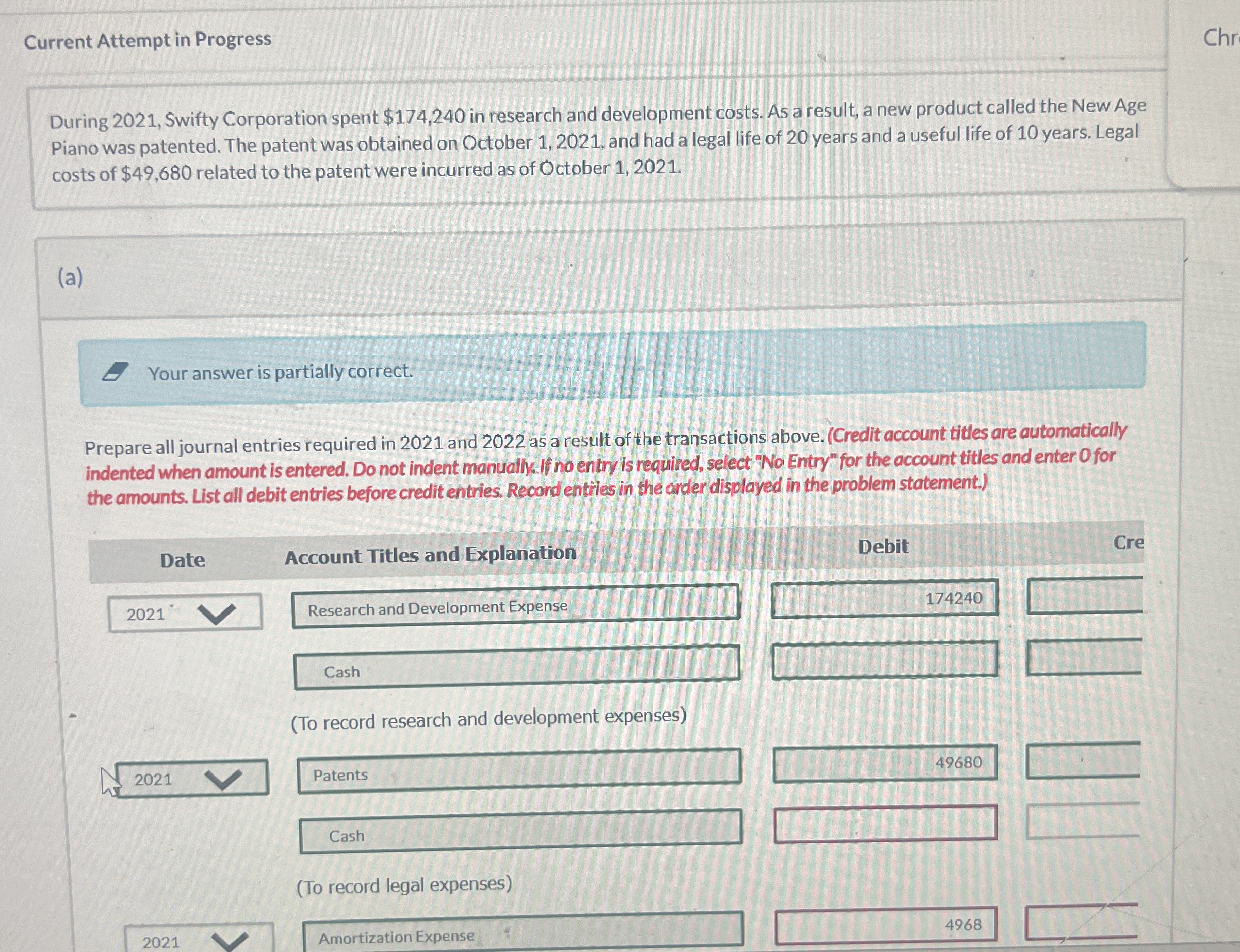 Current Attempt in Progress During 2 0 2 1 ,