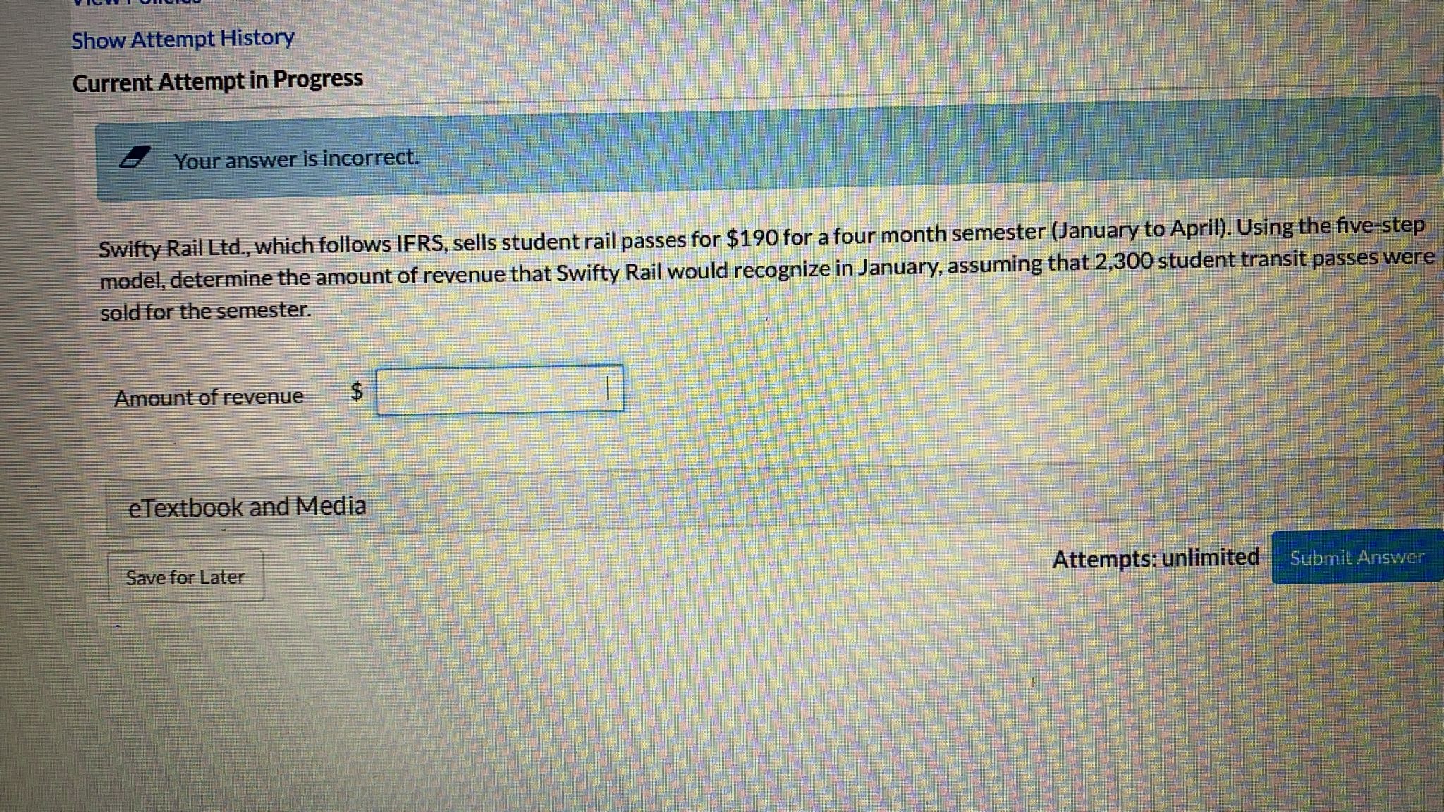 Show Attempt History Current Attempt in Progress
