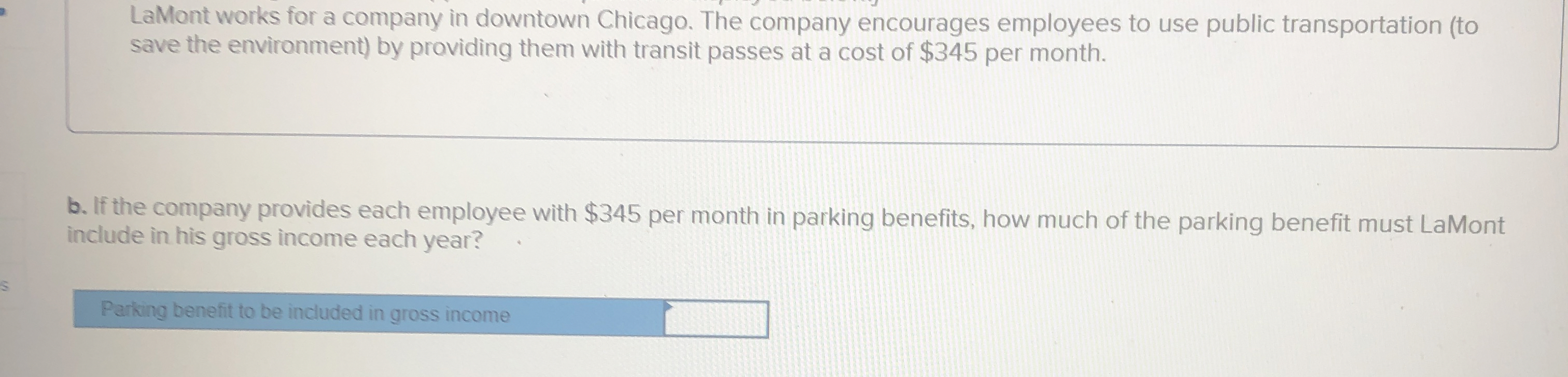 LaMont works for a company in downtown Chicago.