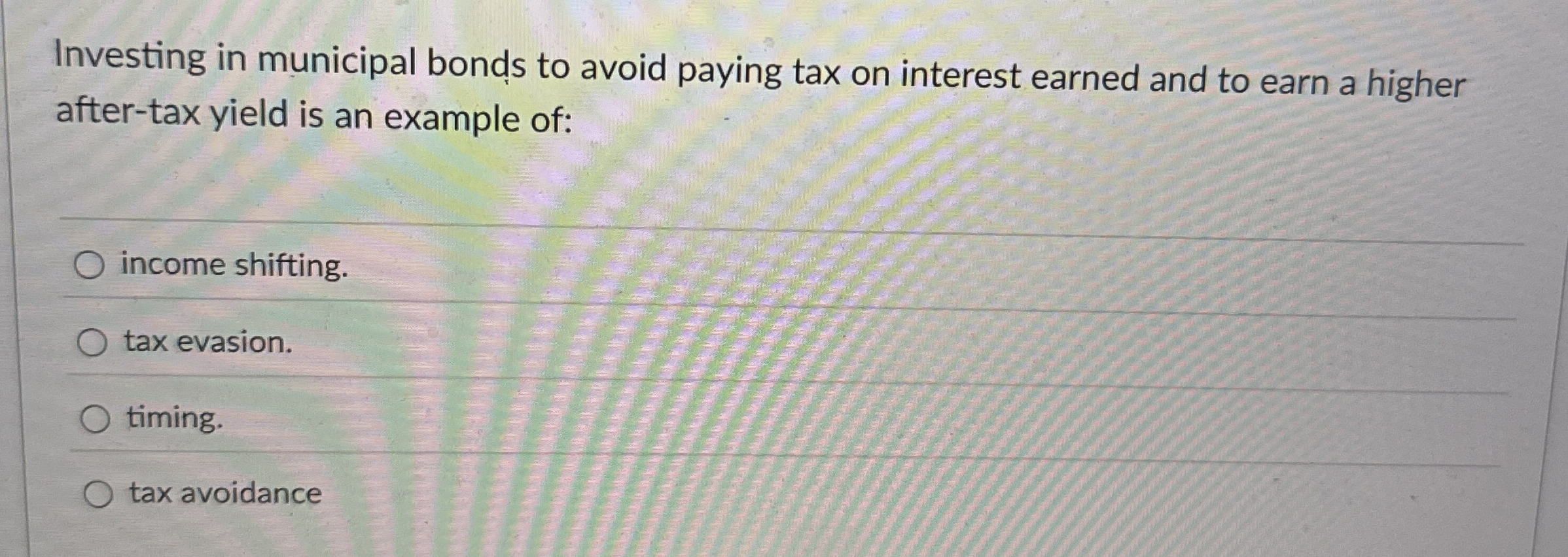 Investing in municipal bonds to avoid paying tax