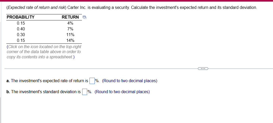 Q #1 (Capital asset pricing model) Using the
